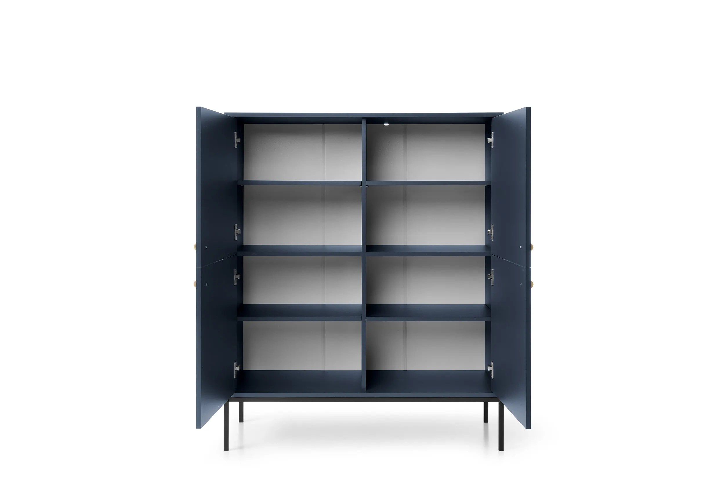 Komoda 4-drzwiowa MONO Granatowy, Czarny