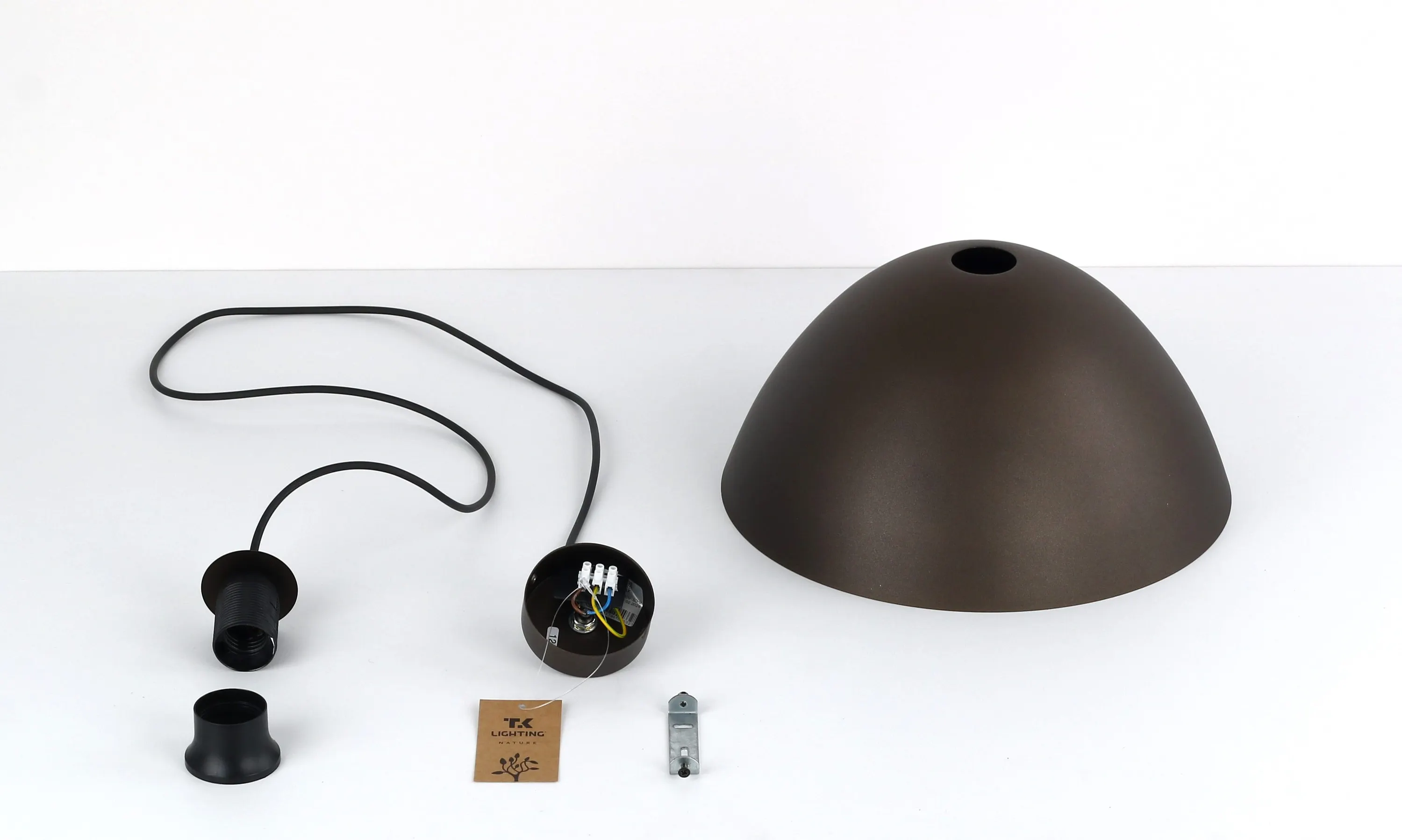 Lampa wisząca FARO brązowa 165x34cm - TK_4332