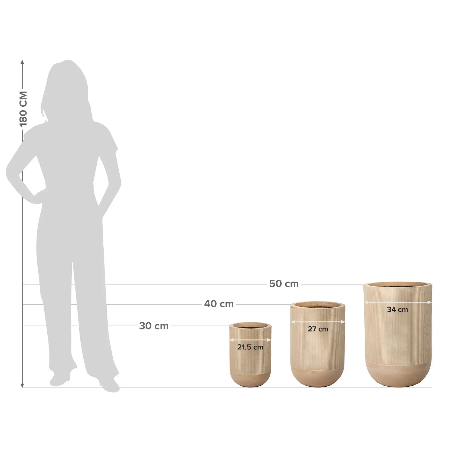 Donica ceramiczna MARRON zestaw (3szt) Esti&Esta — zdjęcie 10