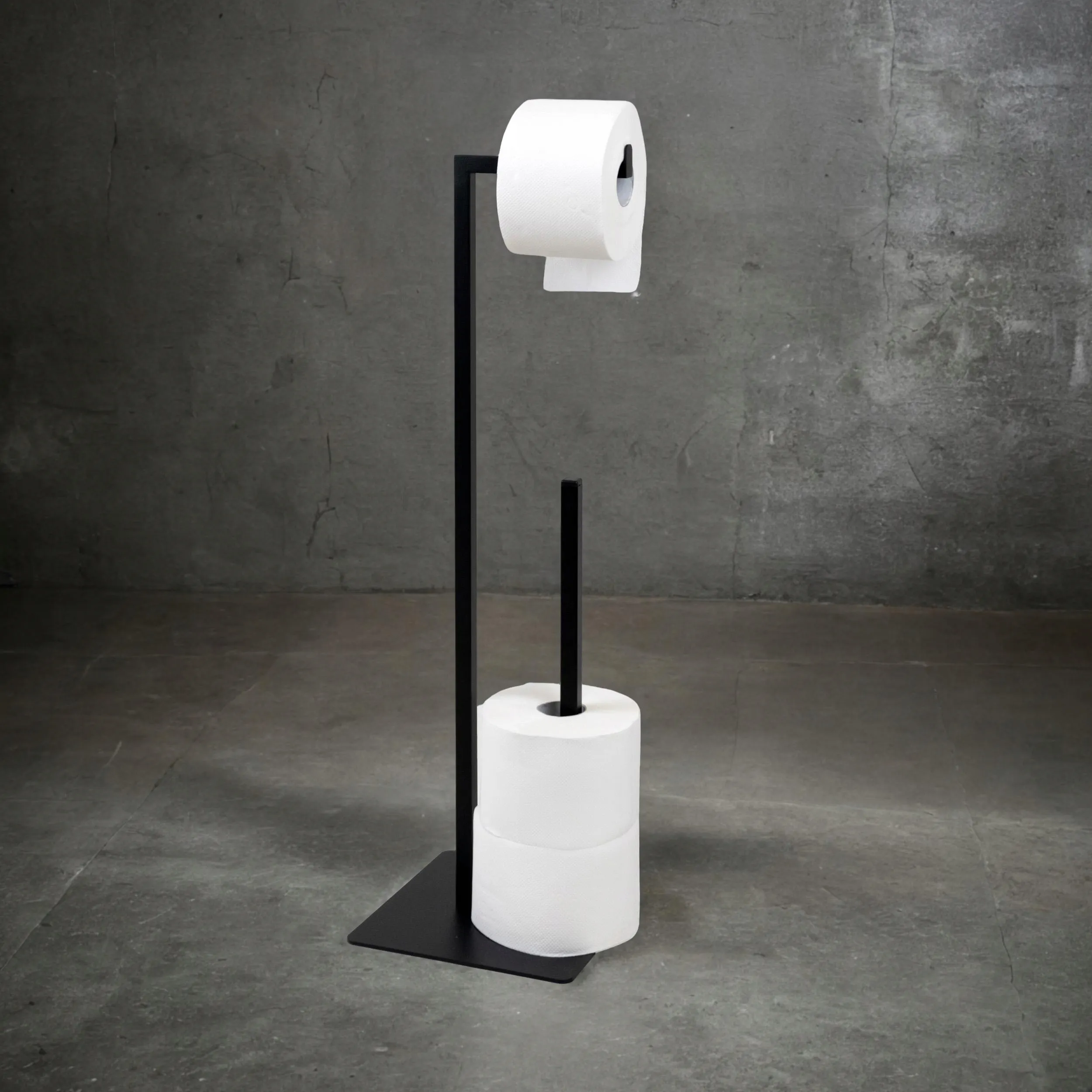 Stojak na papier toaletowy AMILLY czarny - LD_TZ000311