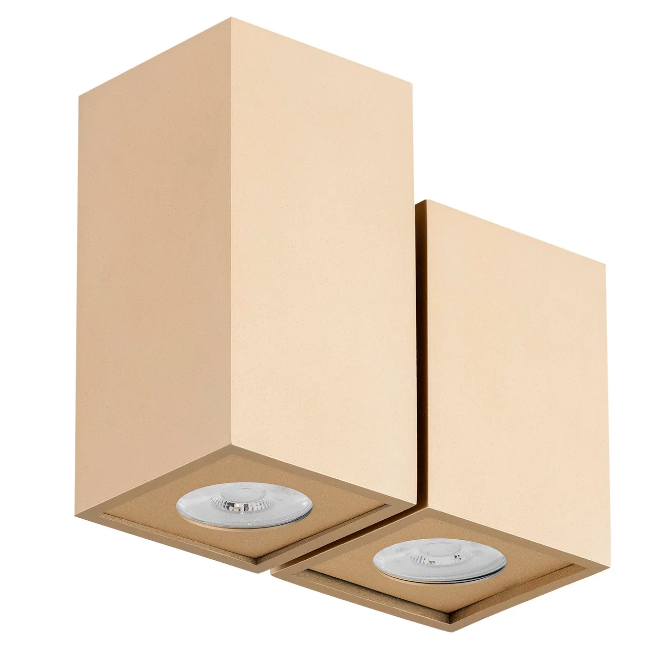 Plafon MORTIMER drewniany podwójny złoty - 7175