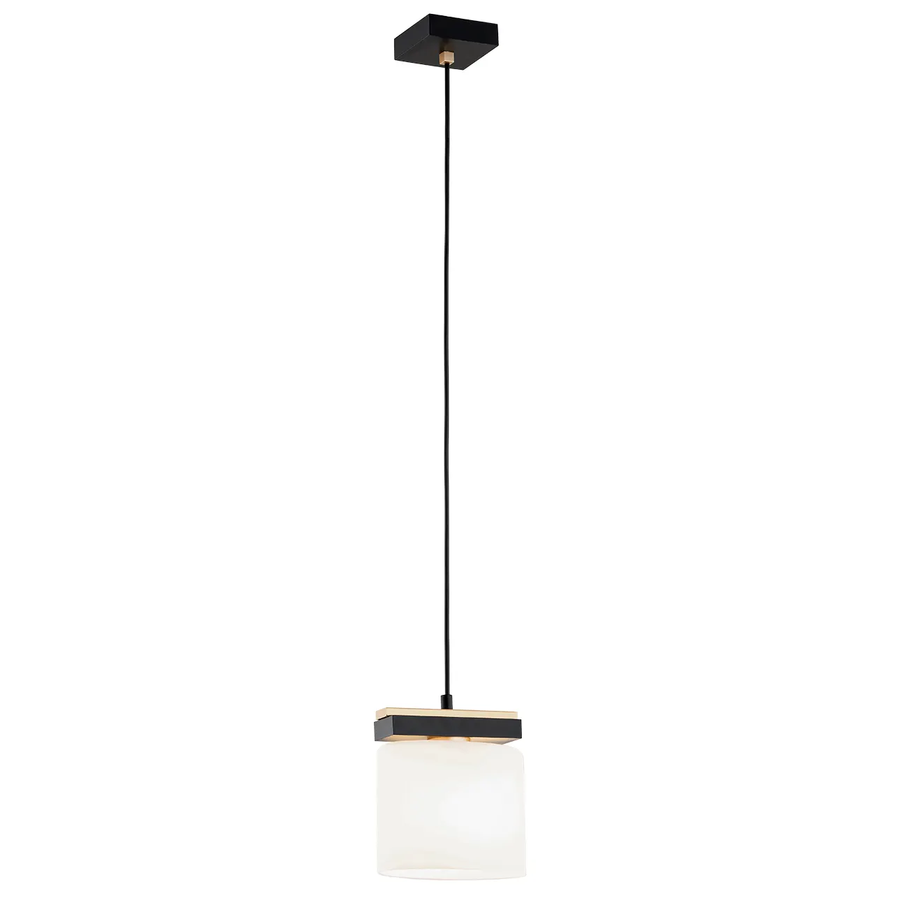Lampa wisząca pojedyncza CANOA czarna złota biała 105 cm