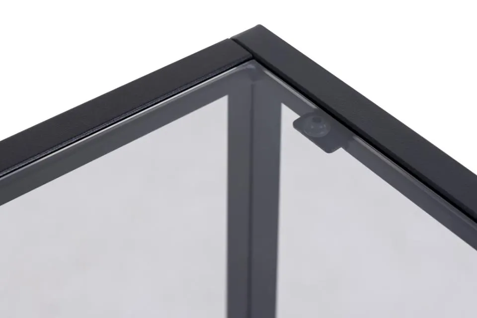 Szafka nocna z szufladą JUKON 40x35x60 Transparentny, Czarny — zdjęcie 6