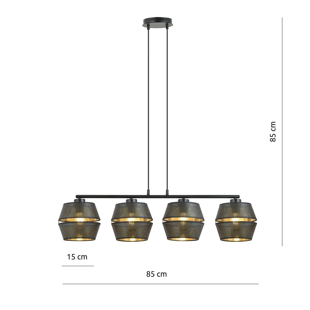 Lampa wisząca Czarny 1185/4 - 1185/4