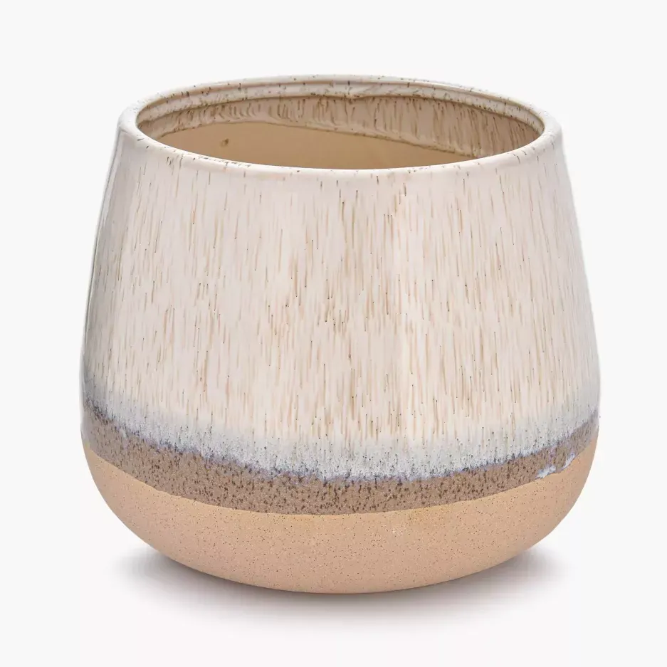 Osłonka na doniczkę DUKA POTT 24 cm ceramiczna beżowa