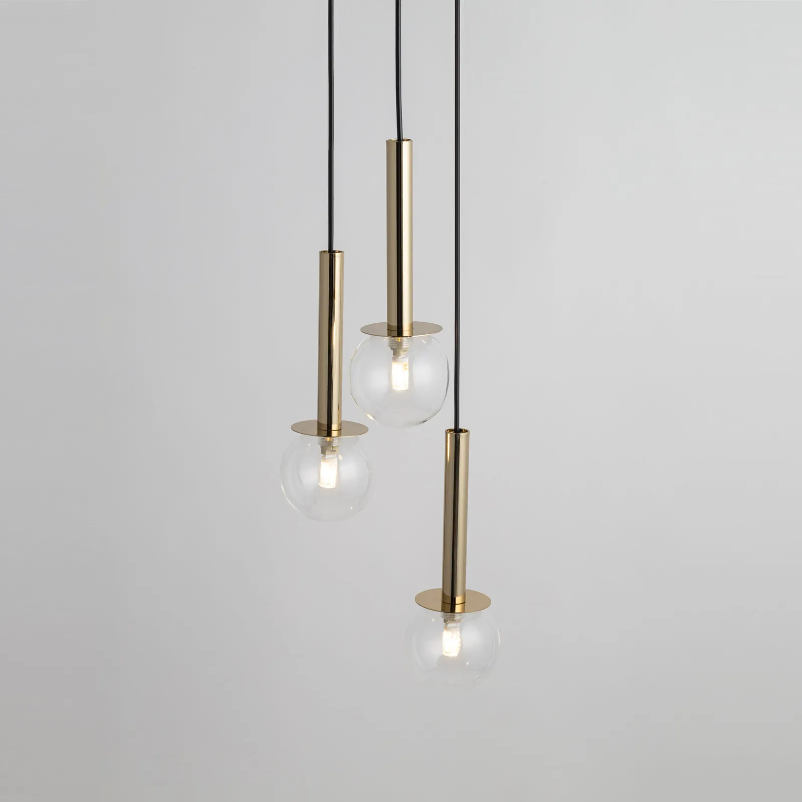 Lampa wisząca DAISY 3 czarno-złota - SI_40758