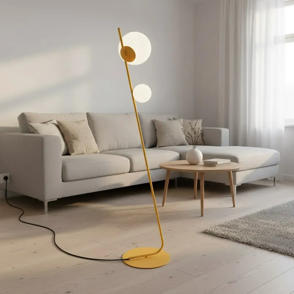 Lampa podłogowa metalowa TATU LP2 pomarańczowa - 1507/LP2