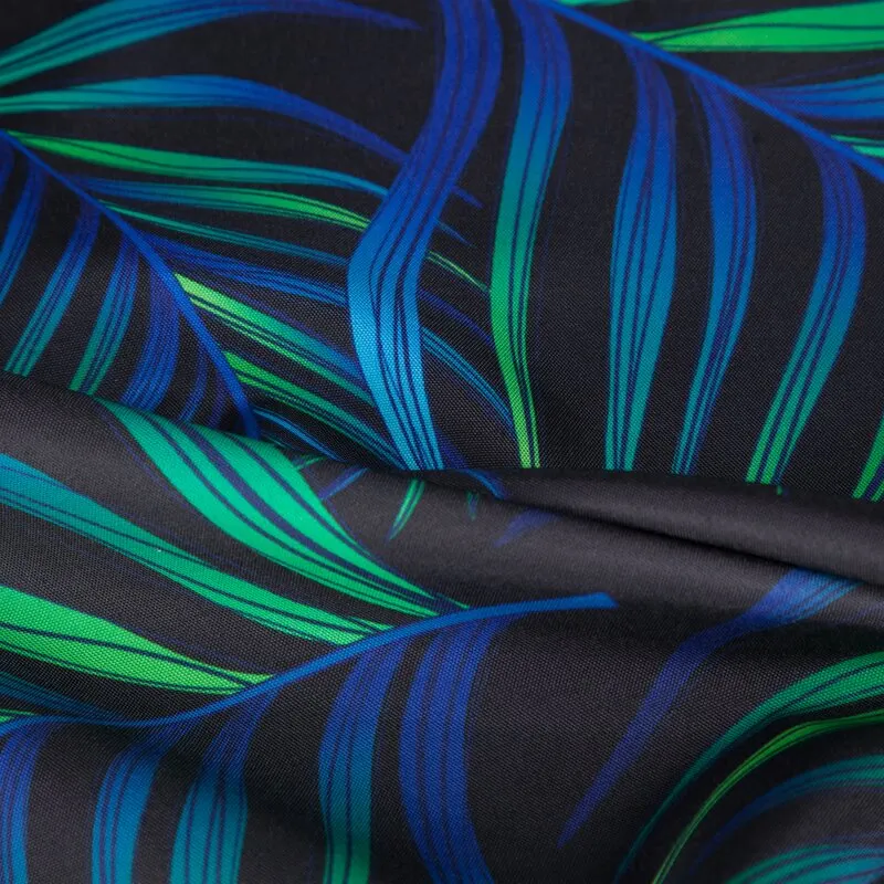 ZASŁONA GOTOWA D91 PALMS 01 140 X 250 CM CZARNY - EU_434321