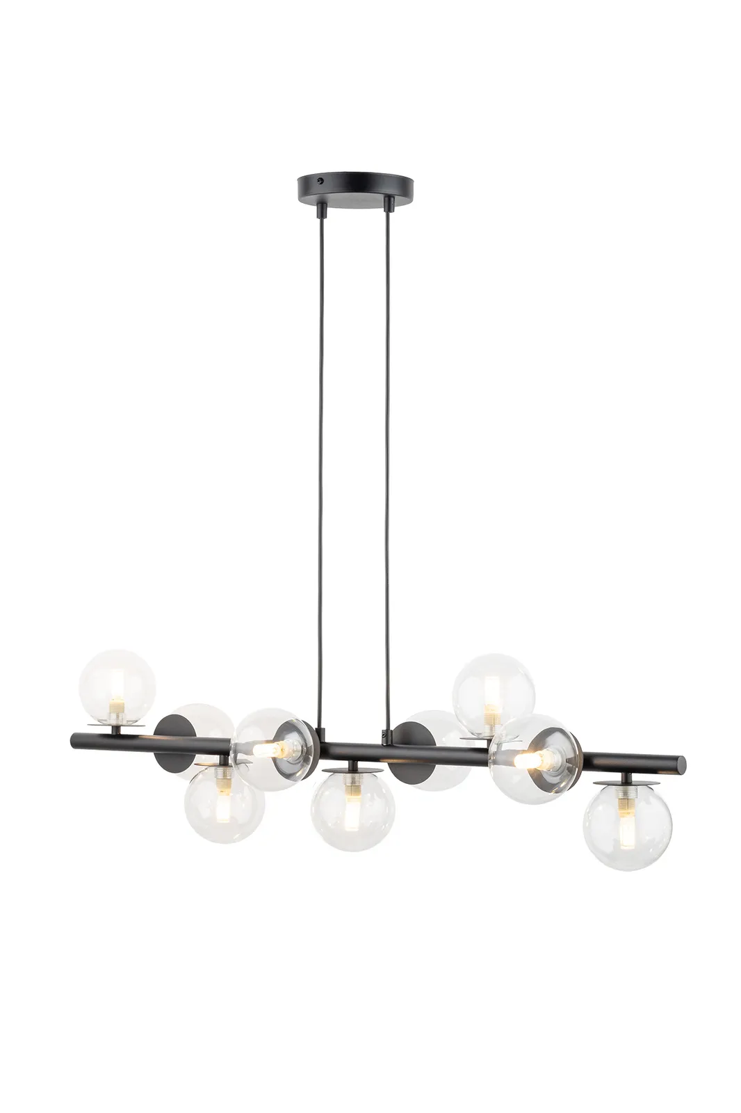 Lampa AVOLA kulki 9 czarne/transparentne Lampa AVOLA kulki 9 czarne/transparentne