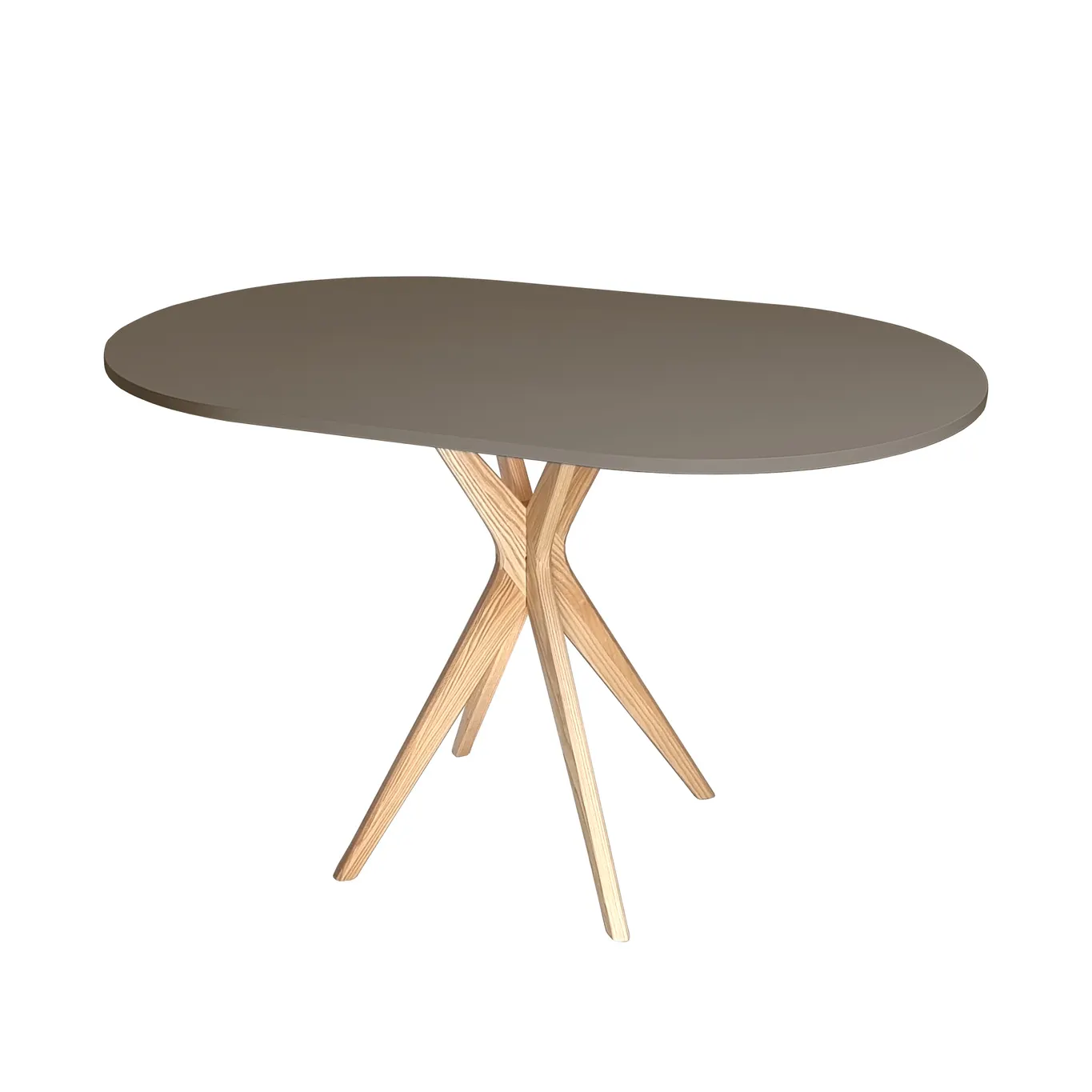 Stół owalny JUBI Racetrack 75x100cm brązowy naturalny