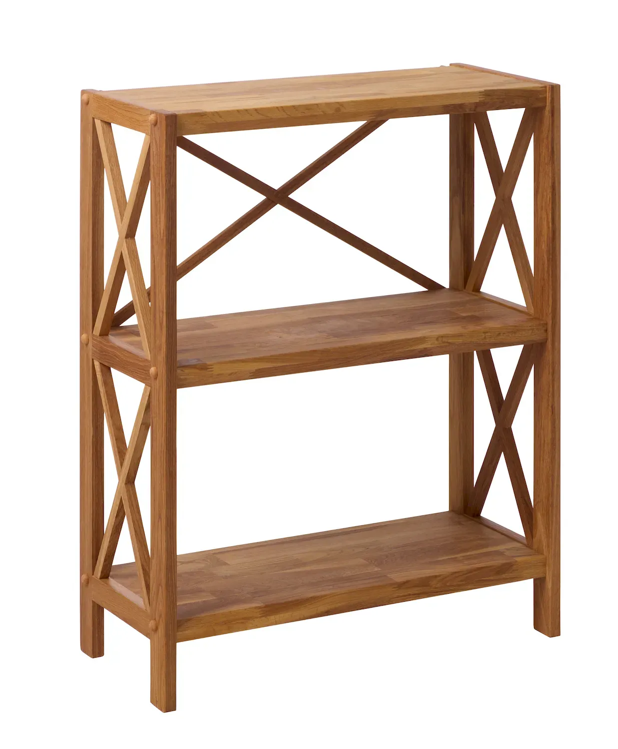 Regał niski drewniany X-SHELF 70x87 cm dąb olejowany
