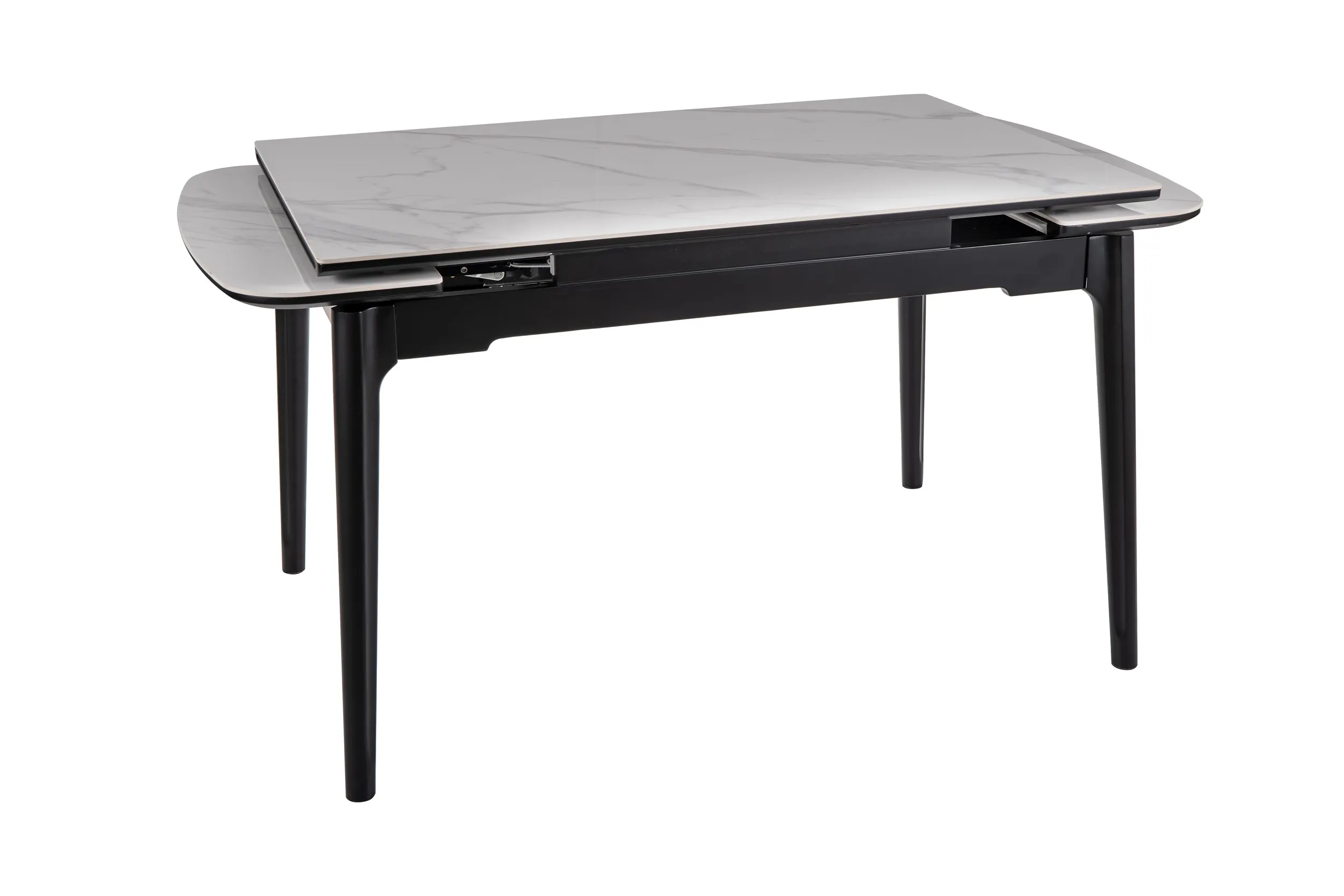 Stół rozkładany SENTO 120(180)x80 biało-czarny - SENTOBC120