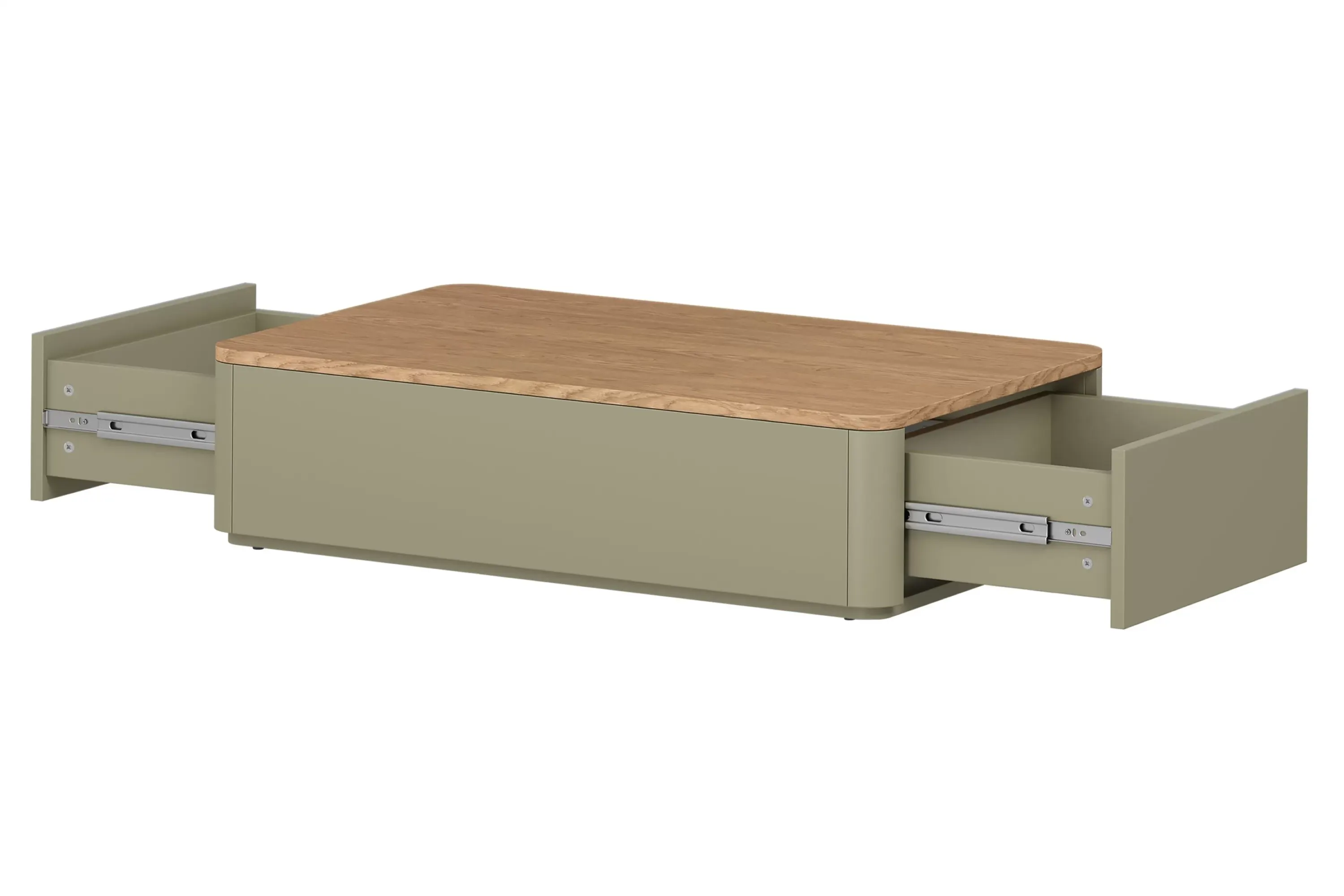 Stolik kawowy z 2 szufladami ELIVO 60x100cm eukaliptus dąb baltic dune - B_169192