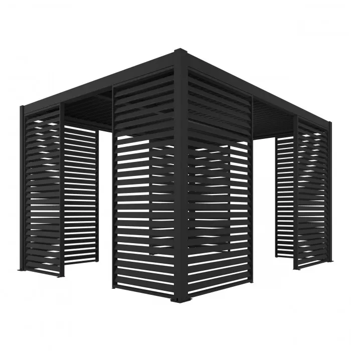 Pergola LUXE 3x4m antracyt z LED - MI_5908227364804