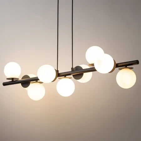 Lampa wisząca AVOLA 9 biało-czarna - SI_40789