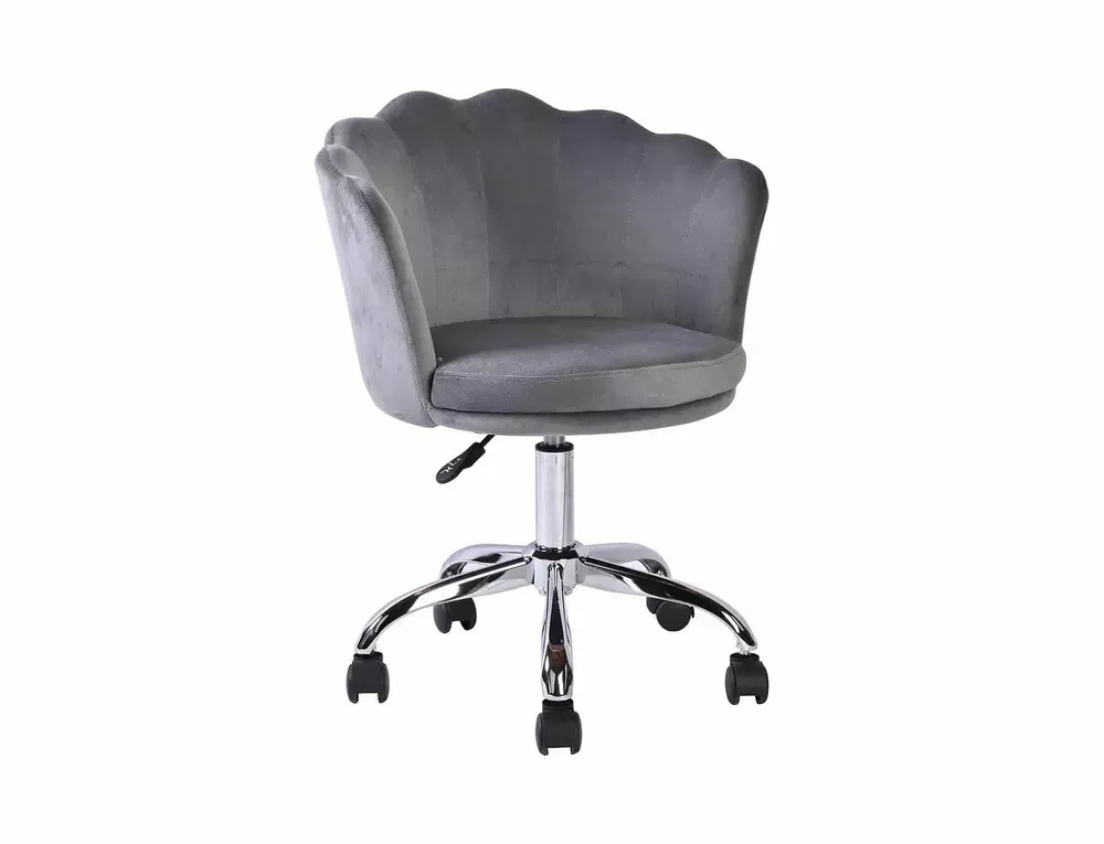 Fotel obrotowy ROSE VELVET muszelka szary Signal