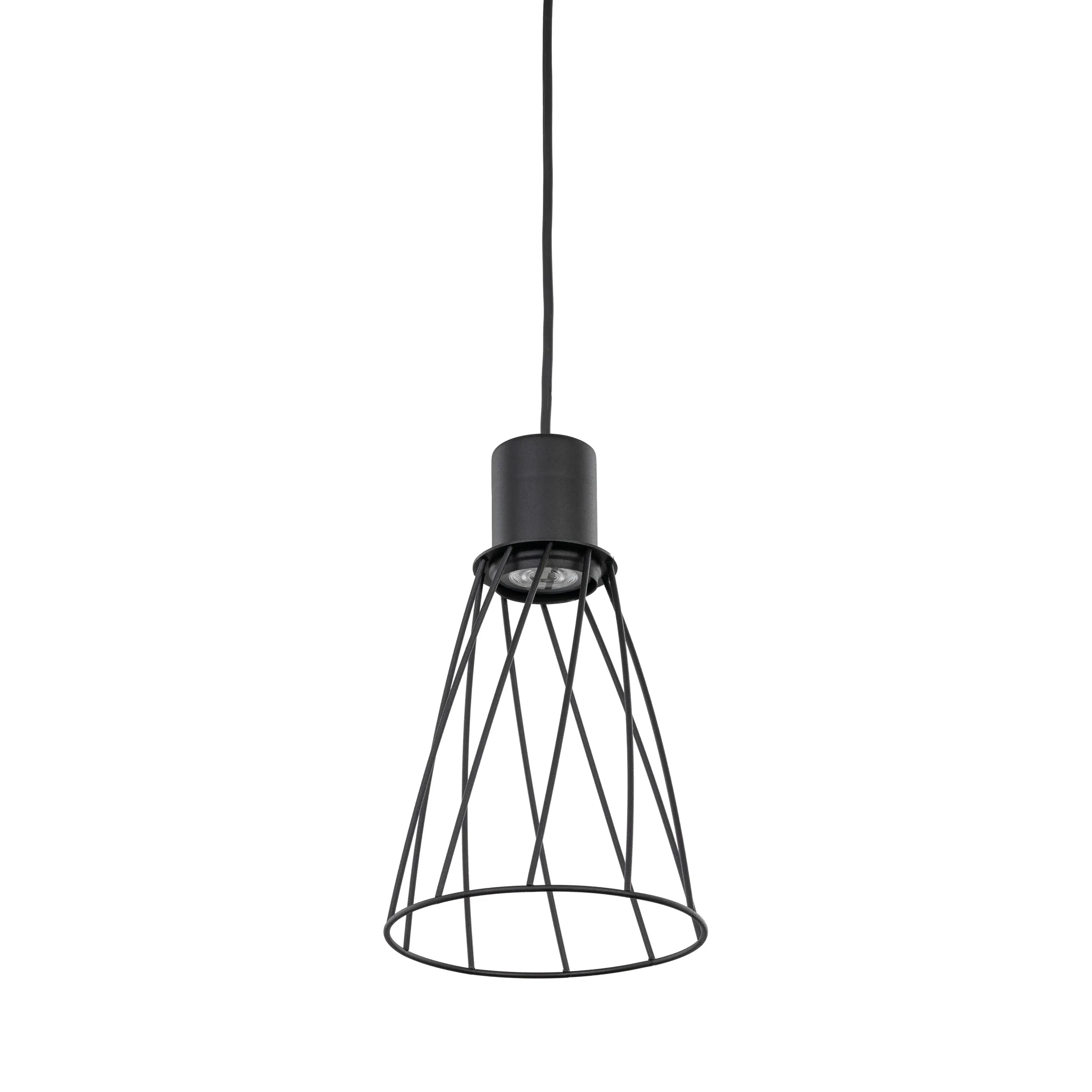 Lampa wisząca MODESTO metalowa czarna 170x16cm - TK_10159