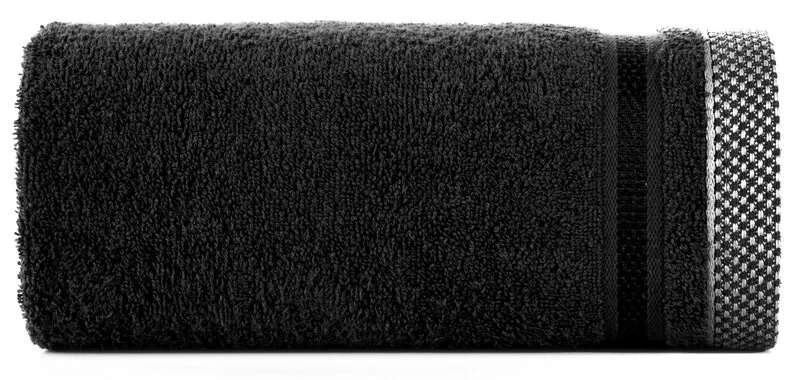 RĘCZNIK ABBIE (11) 70 X 140 CM CZARNY RĘCZNIK ABBIE (11) 70 X 140 CM CZARNY