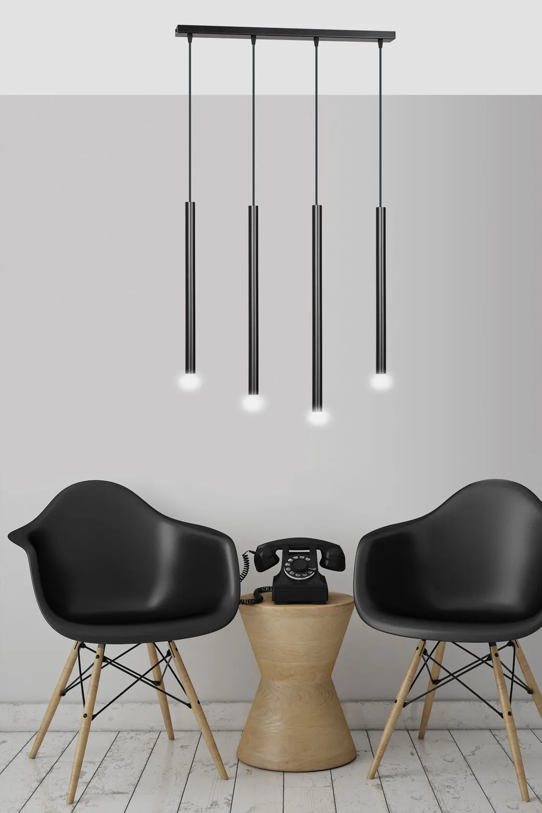Lampa wisząca SELTER 4 czarna — zdjęcie 5