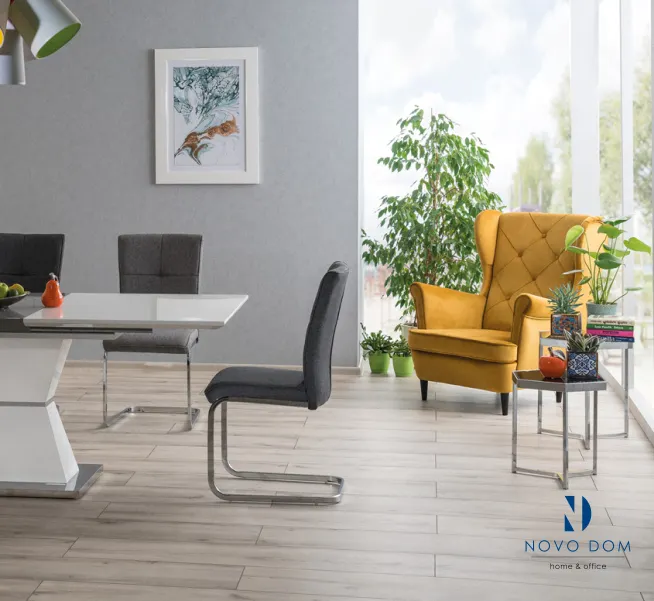 Fotel uszak LADY Velvet aksamitny curry Signal - LADYV68