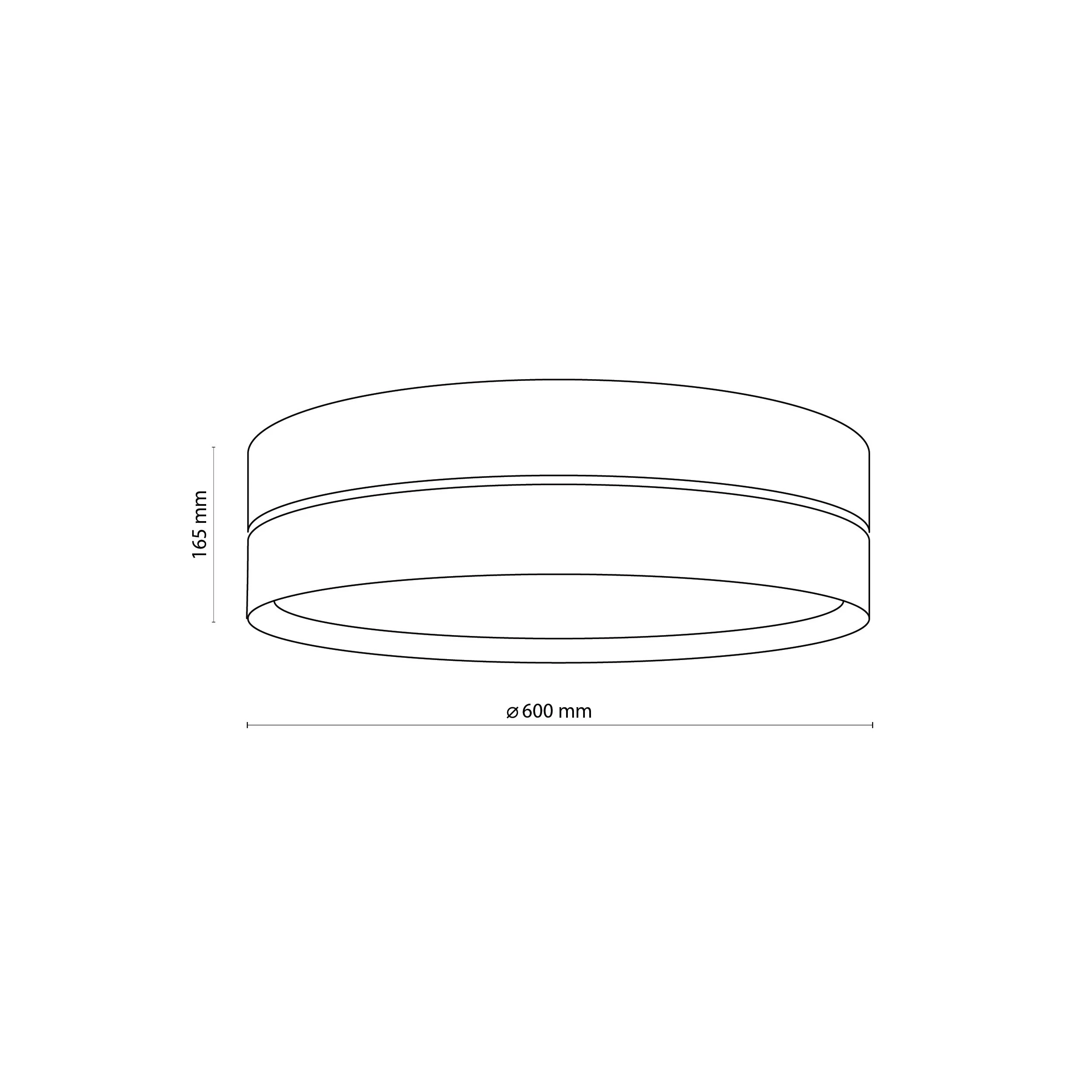 Lampa sufitowa HILTON złota z czarnym elementem i białym kloszem okrągła 60x16cm - TK_4345