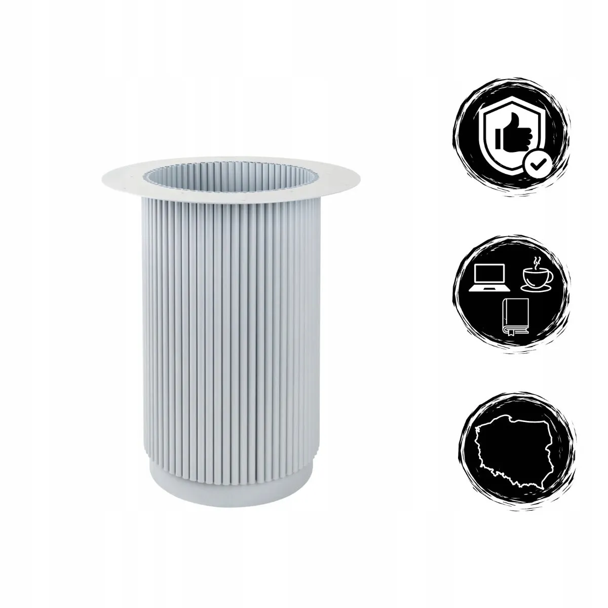 Noga do stołu metalowa TARRAGONA stelaż pod blat szary - LD_TZ000575