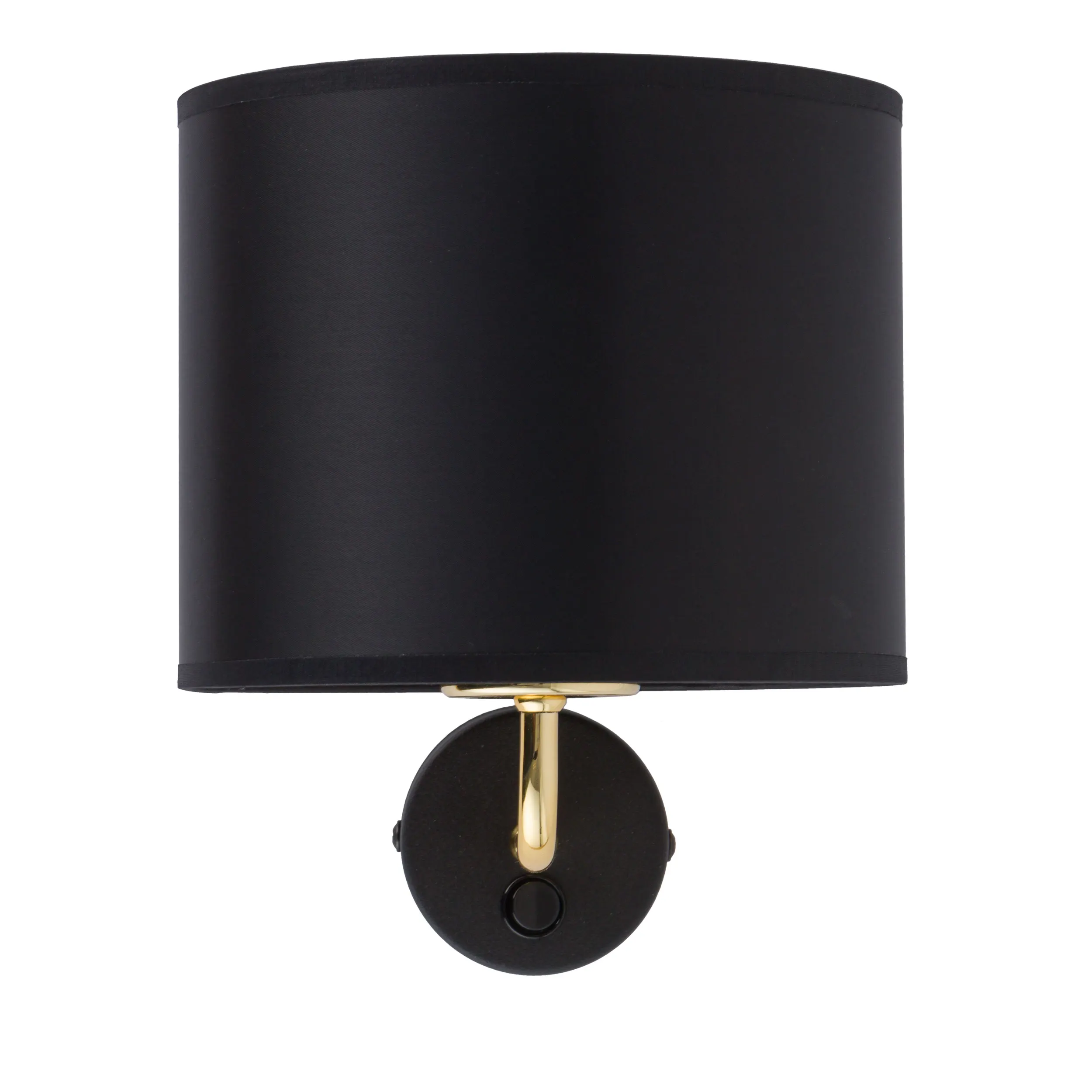 Kinkiet VEGA czarna ze złotymi elementami oraz włącznikiem 25x24x20cm - TK_4663