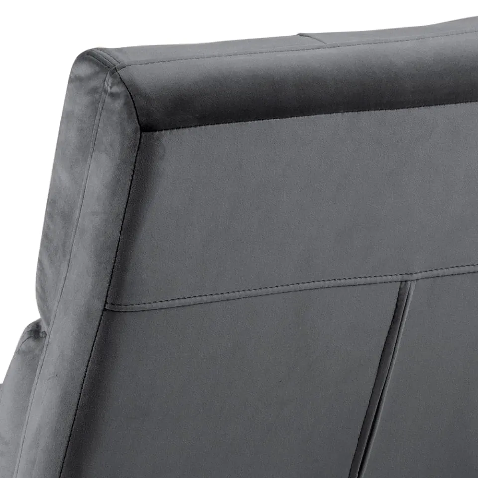 Fotel wypoczynkowy pikowany MAKALU Szary - 0000089990