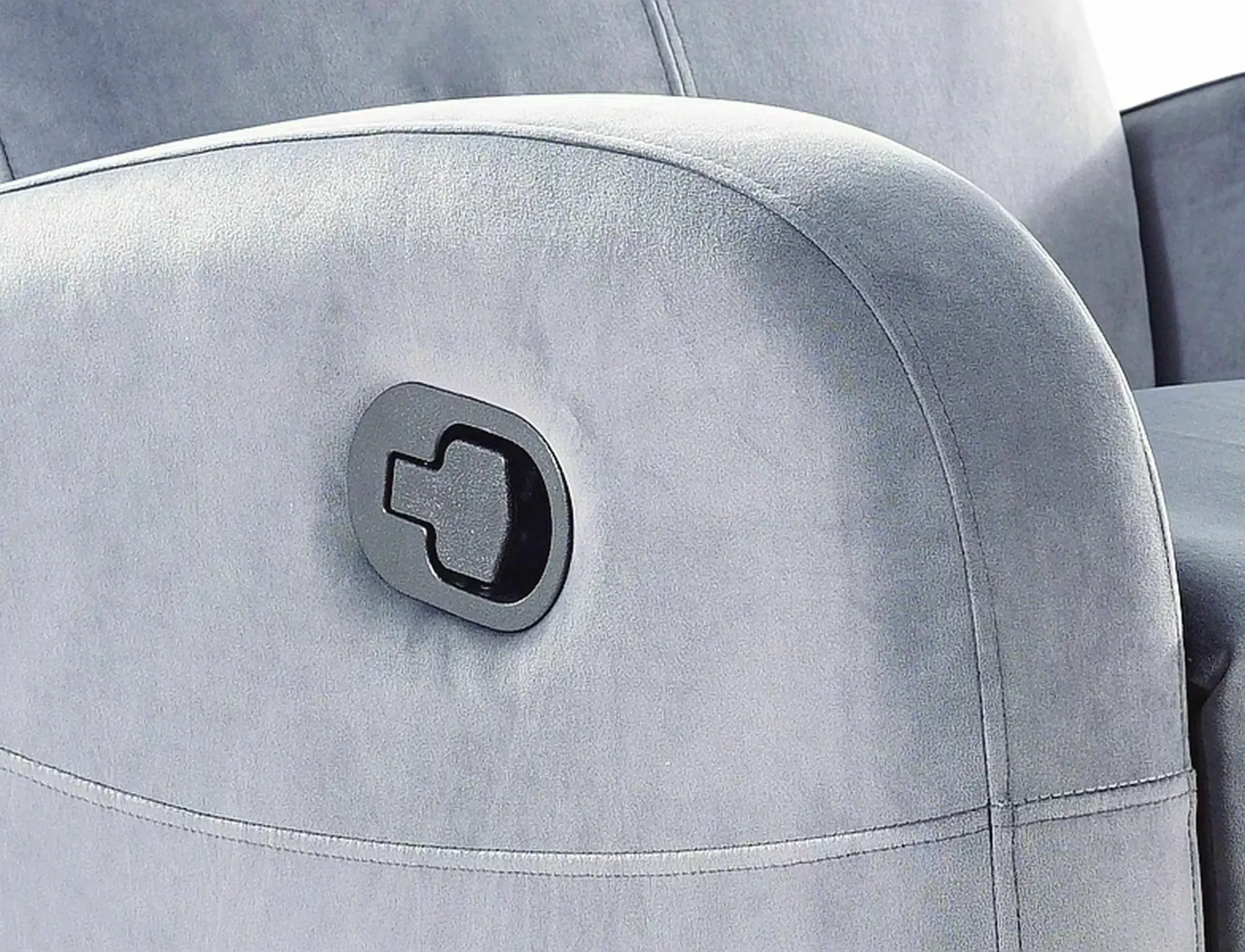 Fotel rozkładany z funkcją bujania OLIMP VELVET aksamitny szary 14 - OLIMPVSZ