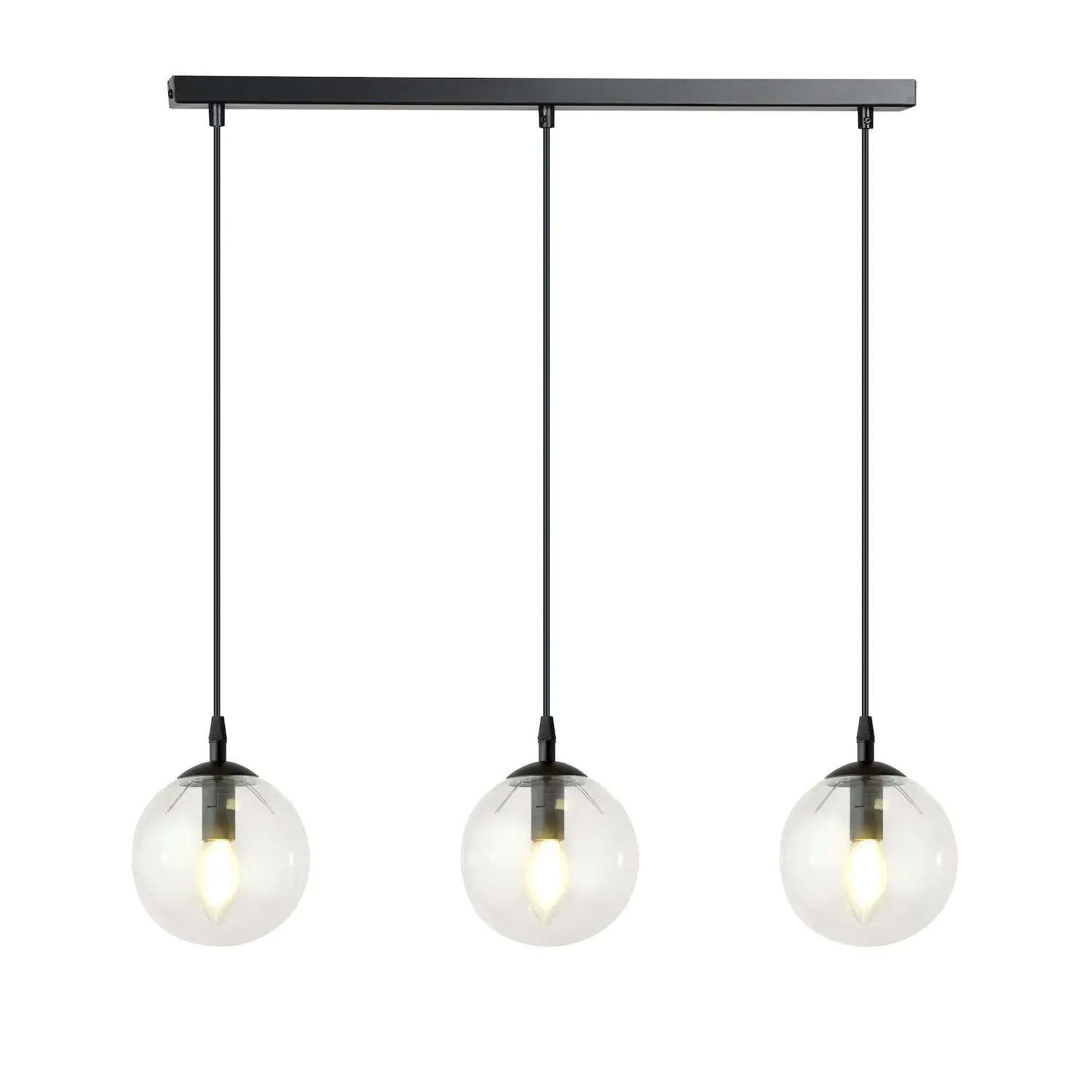 Lampa wisząca COSMO czarny transparentny - 711/3