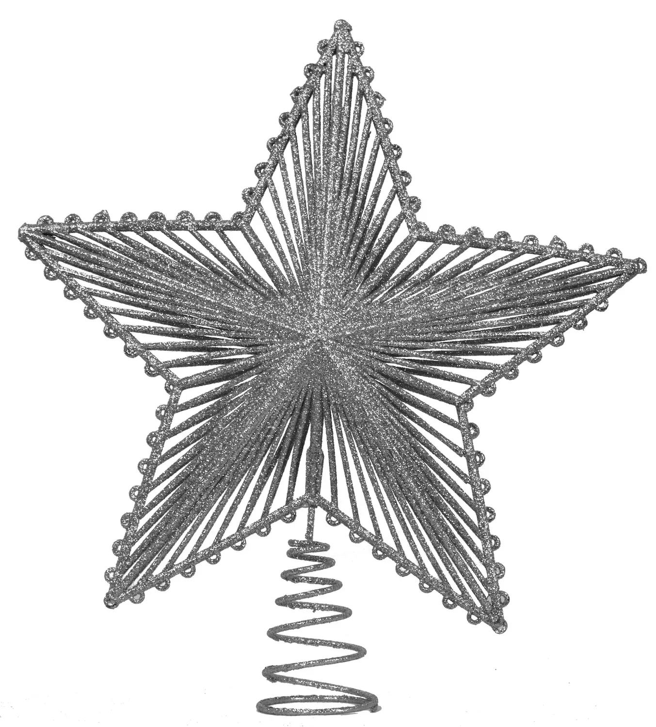 Szpic na choinkę GWIAZDA srebrna