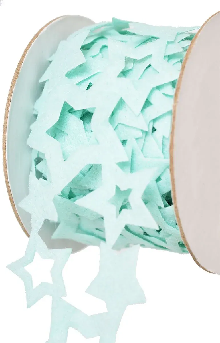 Taśma filcowa GWIAZDKI 5 metrów miętowa Taśma filcowa GWIAZDKI 5 metrów miętowa