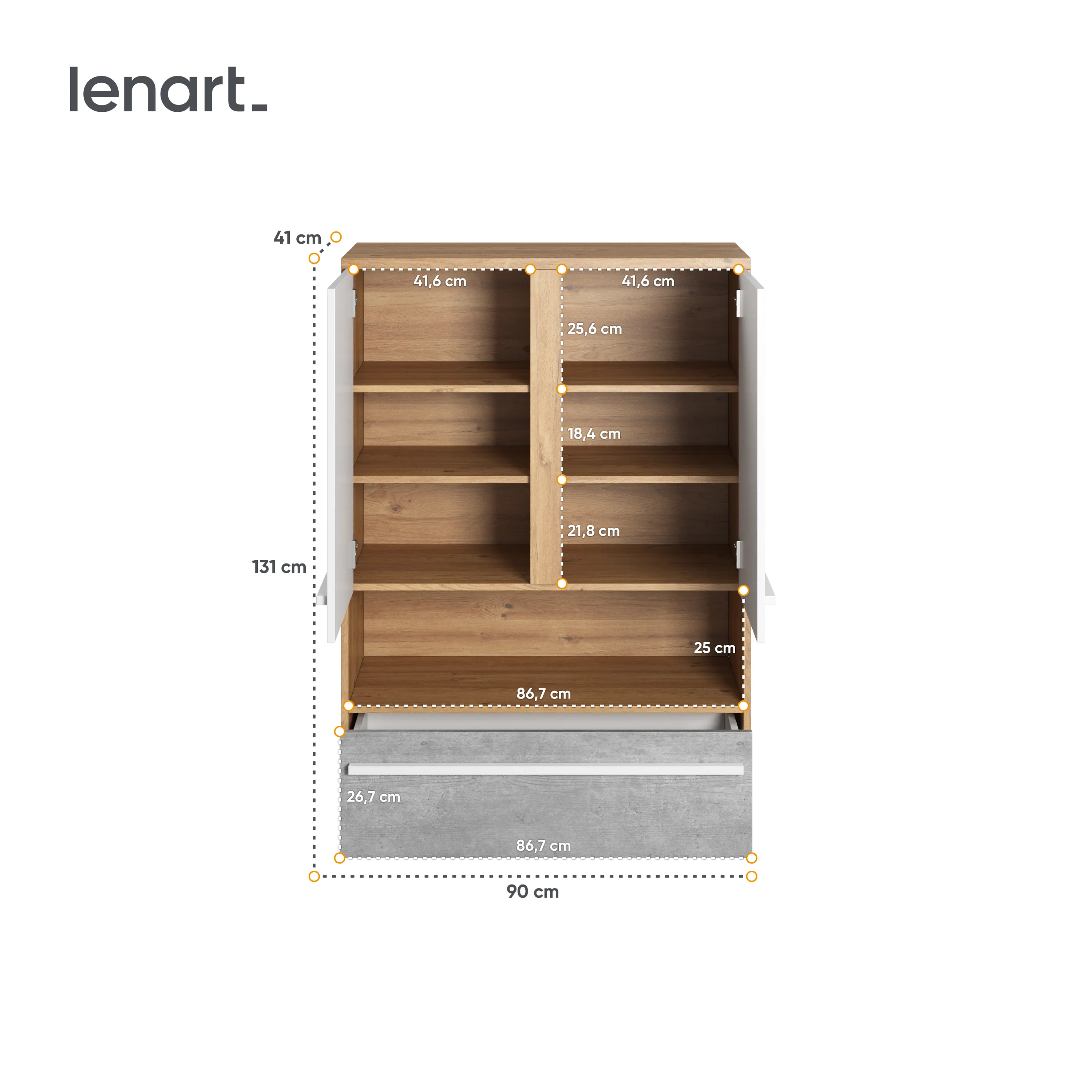 Szafka Plano PN-04 dąb nash - PN4DBB