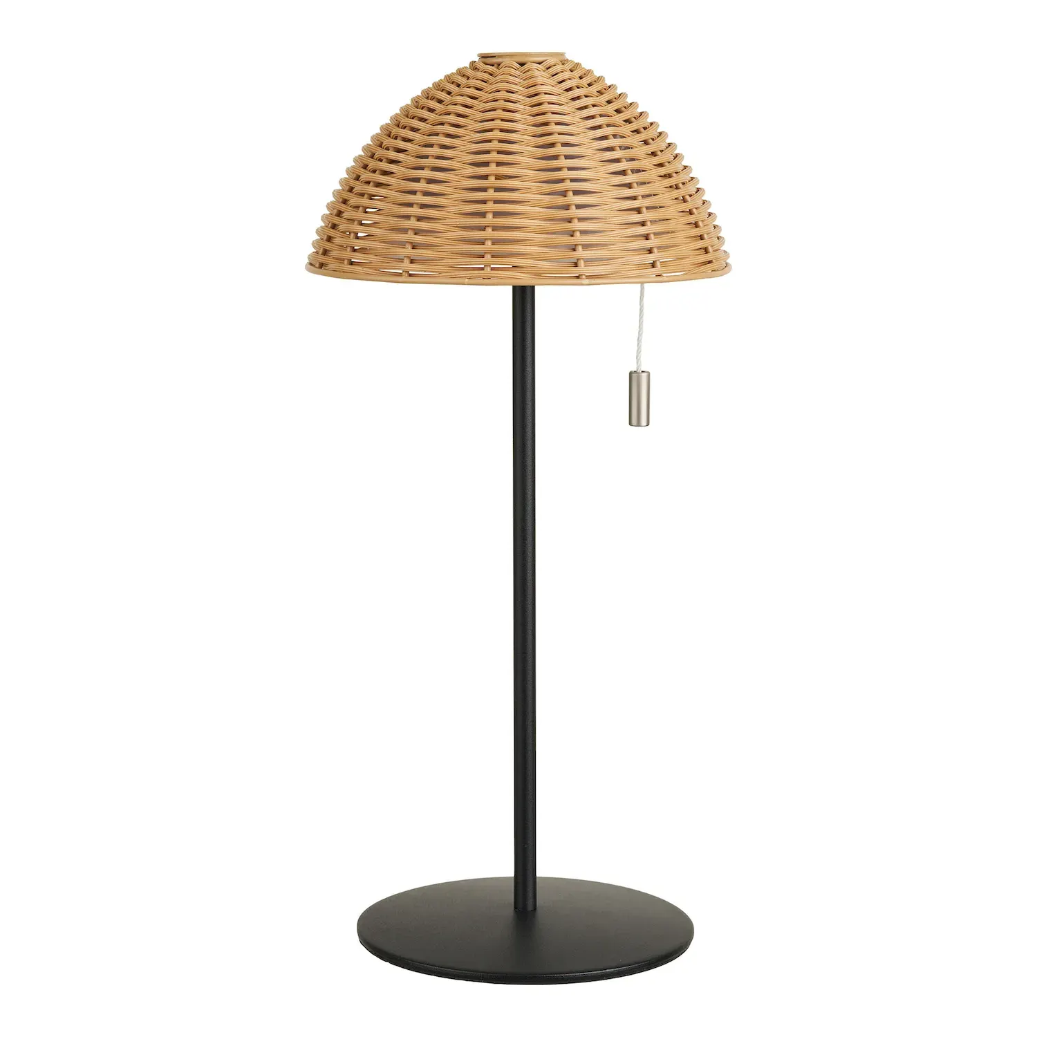 Lampa stołowa WIGAN LED ładowalna 15x32 cm kolor: naturalny czarny
