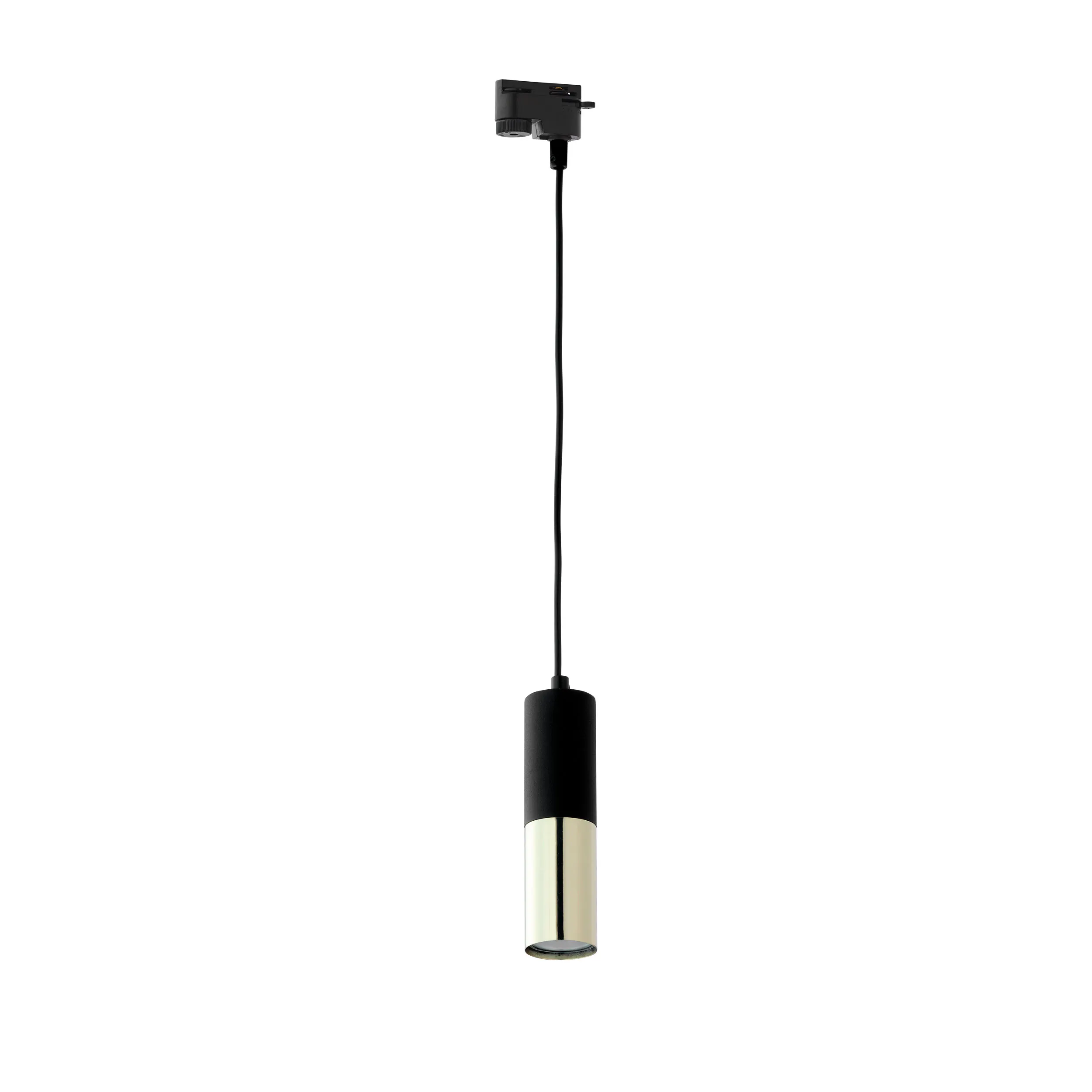 Lampa listwowa wisząca czarna ze złotym elementem 120x5cm