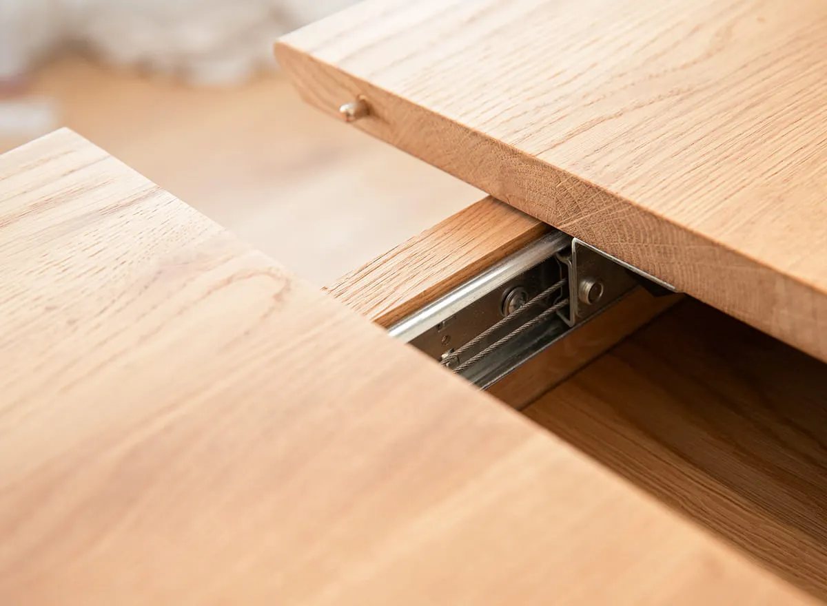 Stół dębowy ORBETELLO rozkładany 80x120(165) cm - dąb olejowany - KULSR120_45