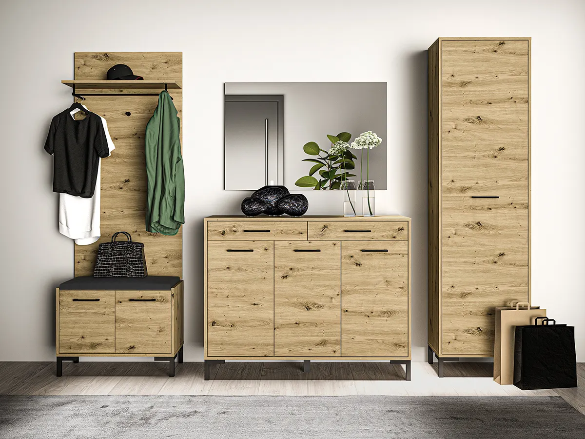 Komoda 3-drzwiowa z 2 szufladami NEVIO 14 dąb artisan — zdjęcie 9