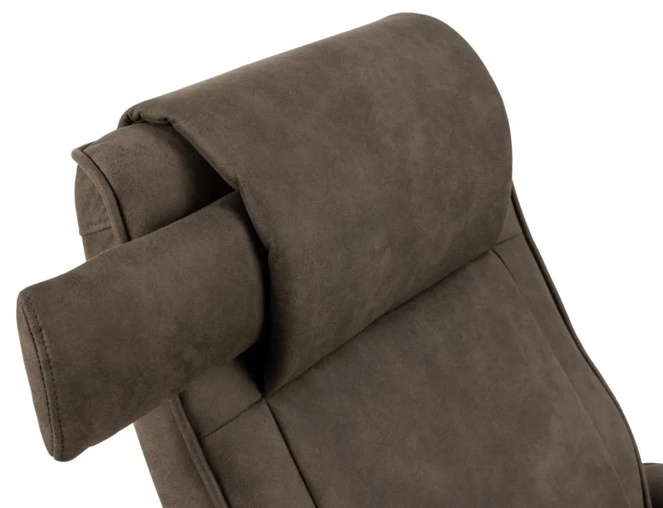 Fotel obrotowy FELIX z podnóżkiem Antracytowy ( Regulowany zagłówek ) - 0000096233