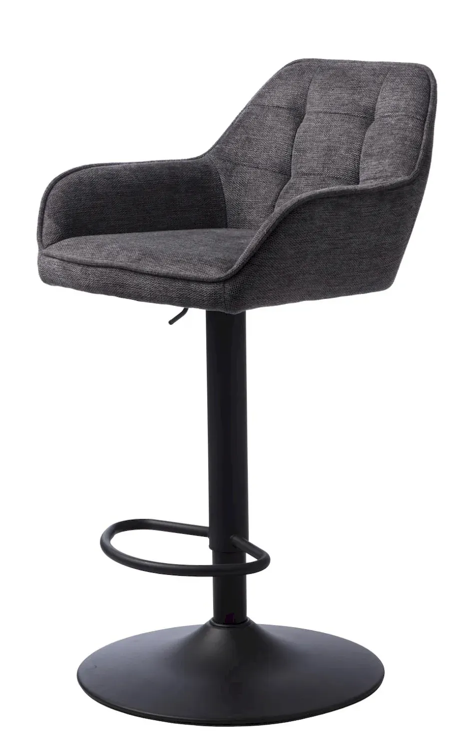 Hoker pikowany NOLAN z regulacją wysokości ciemnoszary