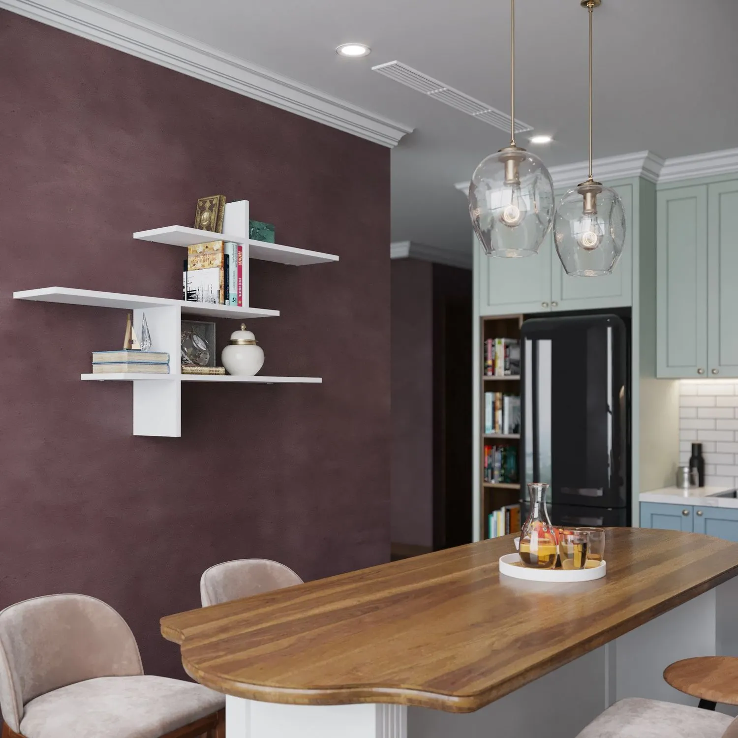 Pólka ścienna kilkupoziomowa LEO 123cm biała - ASI_776HMS1732