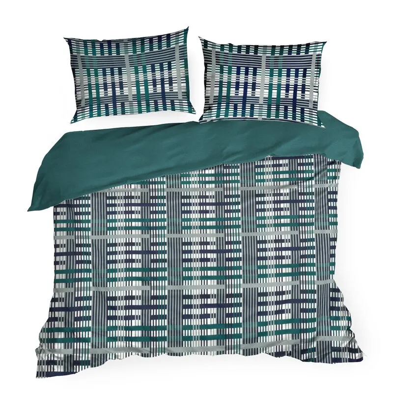 Komplet pościeli satynowej NIKA 47 220 X 200 cm Turkusowy, Stalowy Komplet pościeli satynowej NIKA 47 220 X 200 cm Turkusowy, Stalowy
