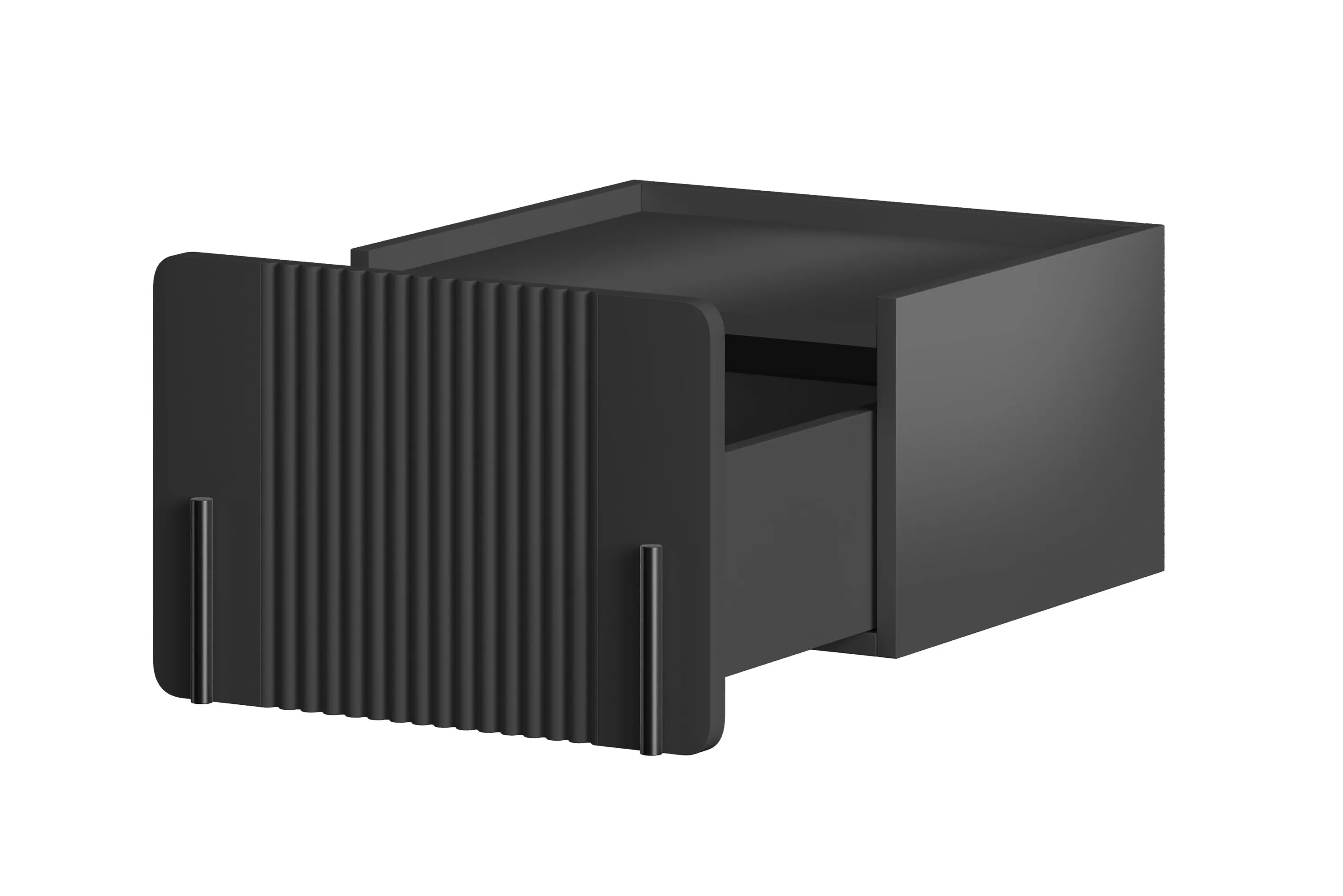 Szafka nocna wisząca z 1 szufladą MALMI 45cm - czarna - B_166954