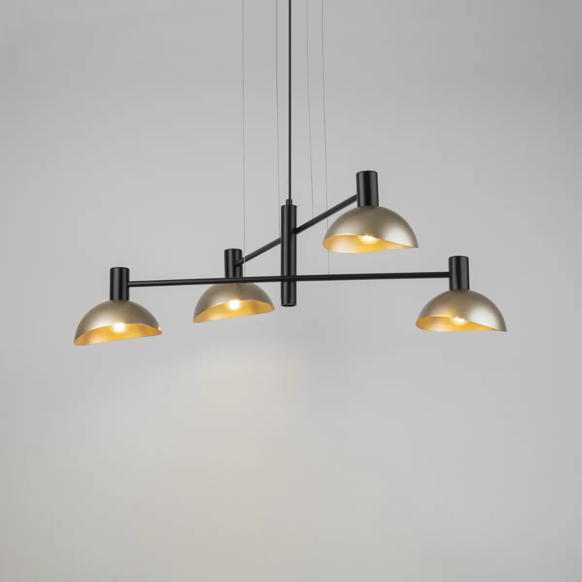 Lampa wisząca ARTIS 4 czarno-złota - SI_40568
