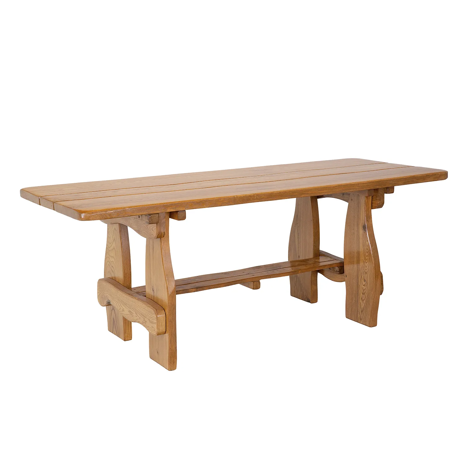 Stół ogrodowy drewniany ERYK 80X160 olcha kolor dąb powłoka ochronna - DR_MO217_STOL_S160