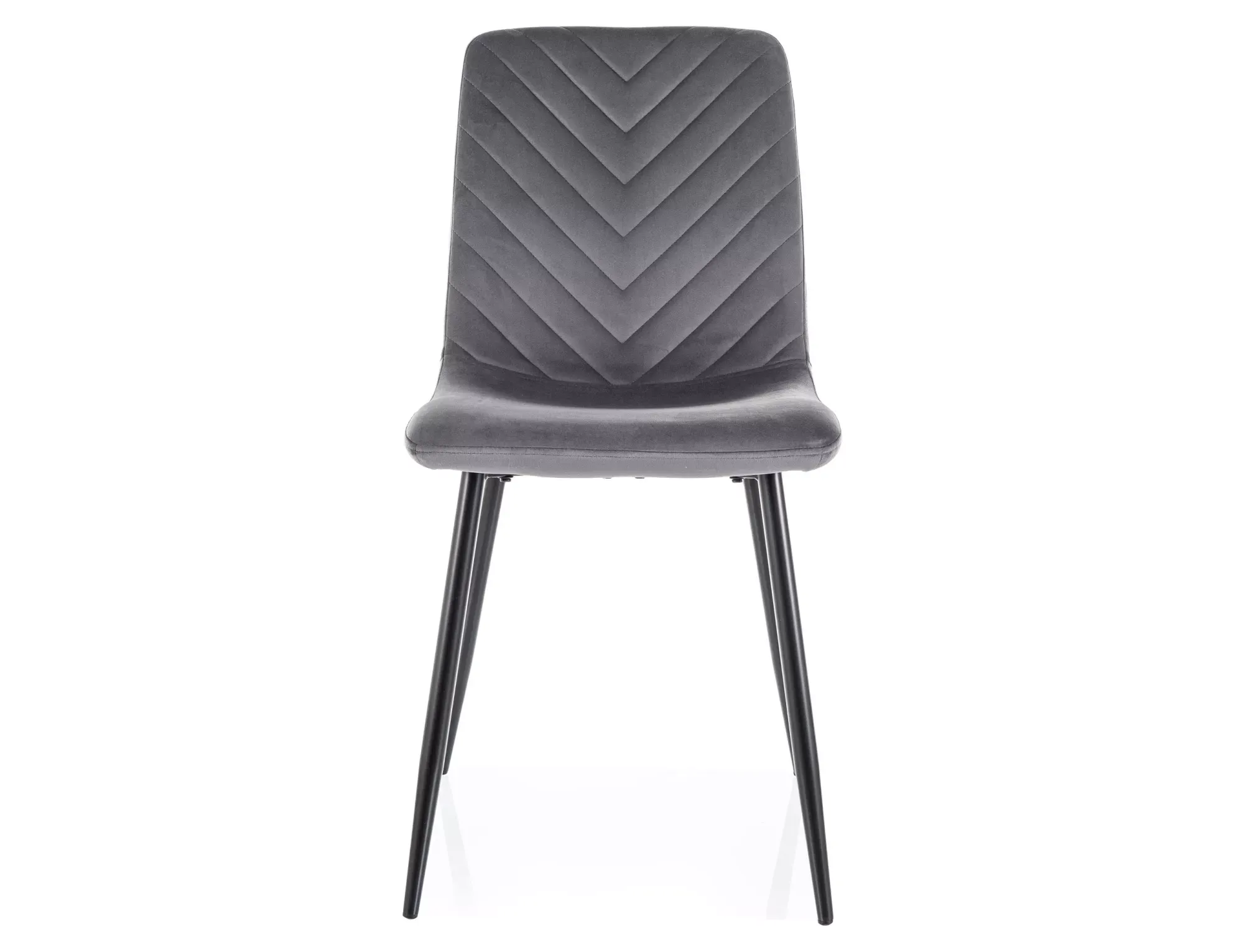 Krzesło DAREN VELVET czarny stelaż, szary BLUVEL 14 - DARENVCSZ