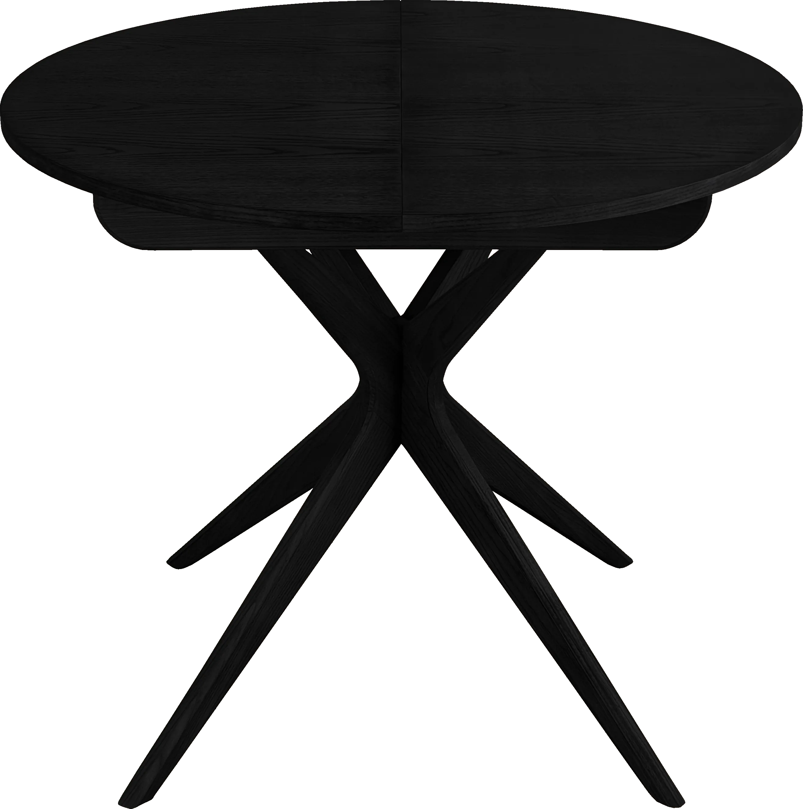 Stół okrągły rozsuwany JUBI 90x90-130 cm jesion czarny - NRGBTJ_ASH_BLACK_E