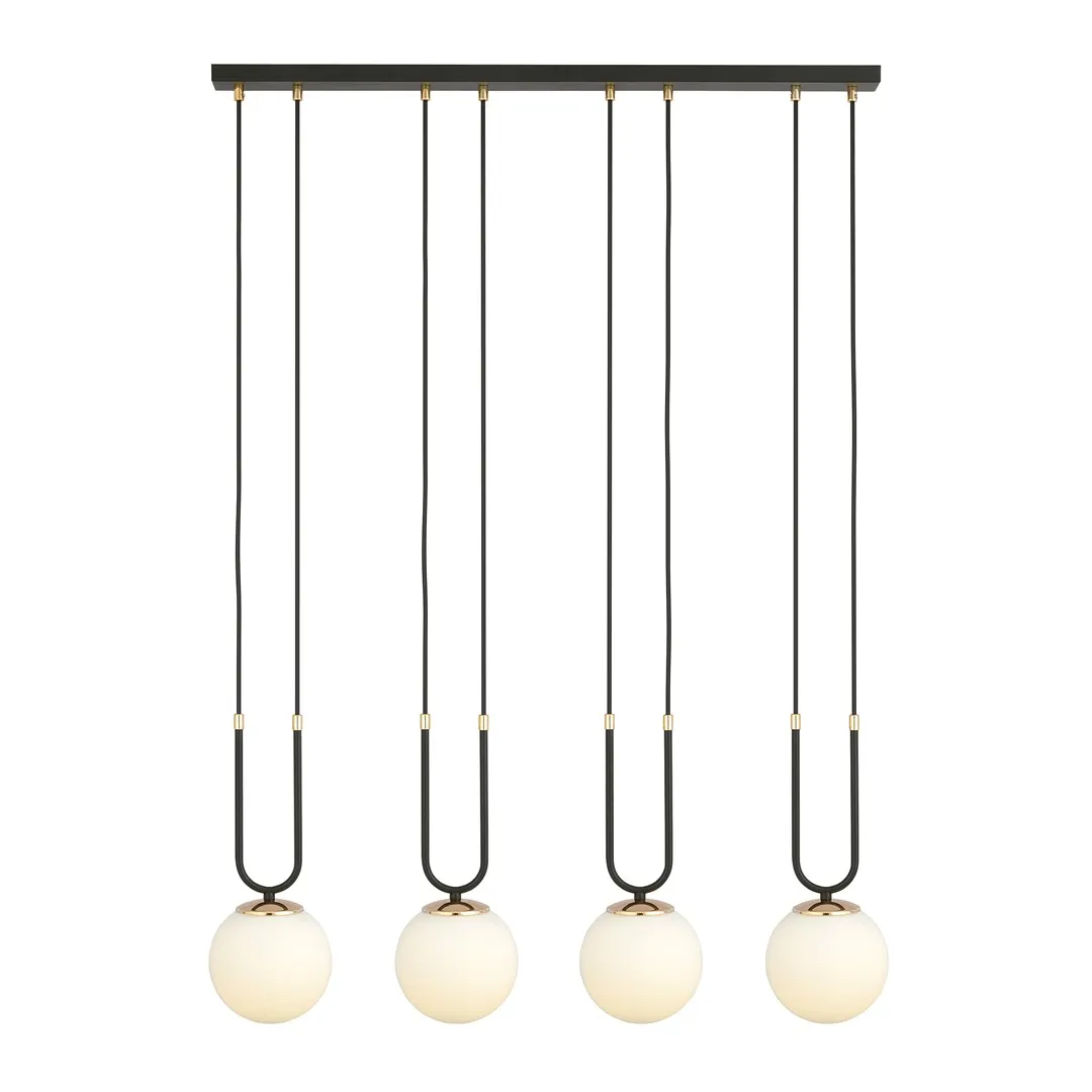 Lampa wisząca GLAM 4 czarny biały — zdjęcie 2