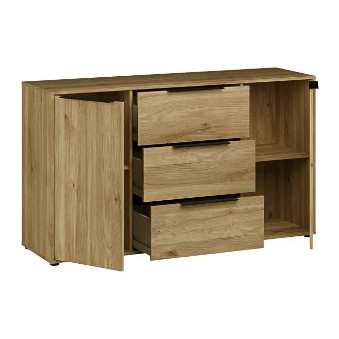 image komoda, drewniana, szafka, szuflady, drewno naturalne