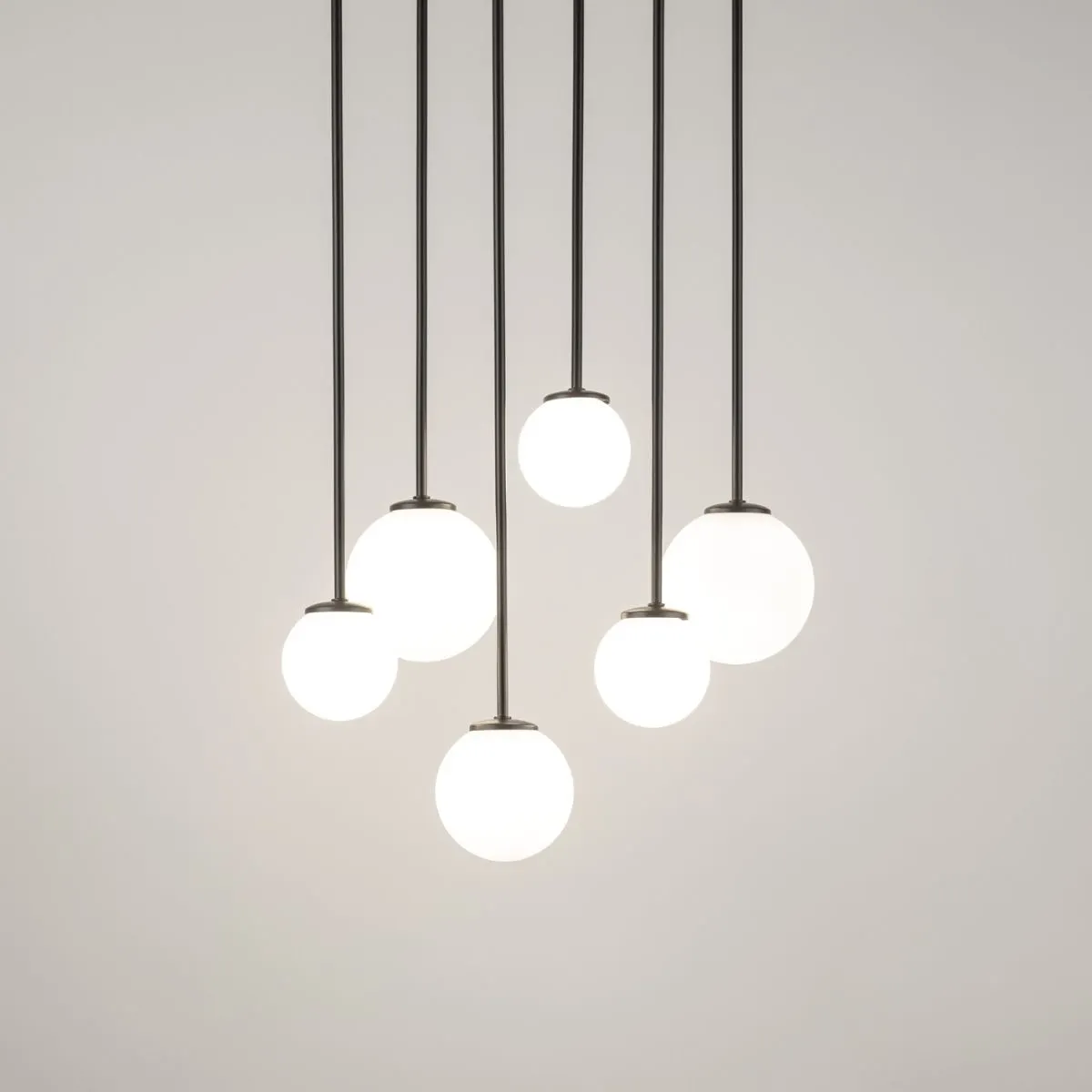 Lampa wisząca TULIA 6 biało-czarna - SI_33499