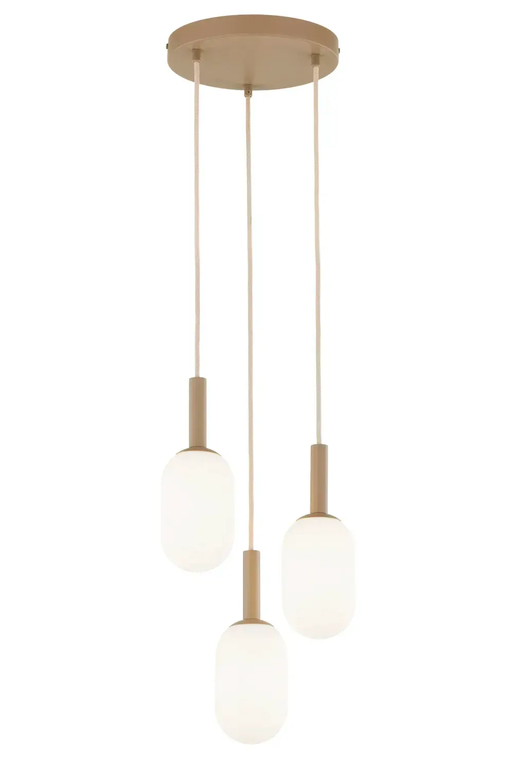 Lampa wisząca PLUUM 3 KOŁO ciepły beż biały — zdjęcie 2